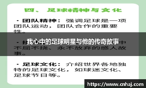 我心中的足球明星与他的传奇故事
